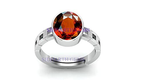 Bague Gomed hessonite réglable : fini les erreurs de taille en argent