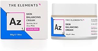 The Elements Skin Balancing Cream, a face moisturiser formulated with Azelaic Acid and Zinc PCA to help rejuvenate, protect, and reduce signs of ageing, 50g