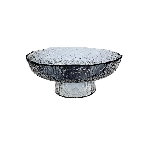 Cesta de Frutas Plato de fruta hecho de vidrio, juego de platos de fruta, plato decorativo for el hogar, cocina, Hotel, restaurante, plato de aperitivos, plato de caramelo Tazón de Frutas(Negro)