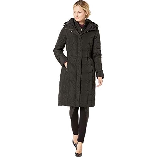 Cole Haan Women's Signature 40 in Down Coat, Black, X-Large