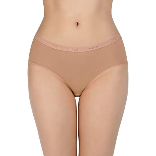Image of Amante Solid Cotton Low Rise Hipster Panty Pack(Pack of 3)
