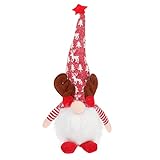 Weihnachten Licht Up Gnomes Ornament Handmade Schwedisch Tomte Skandinavischen Geweih Santa Elf Plüsch Nordic Zwerg Gesichtslosen Puppe Spielzeug Figur für haus Tisch Rot