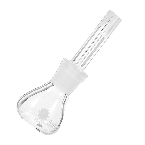 KICHOUSE Empty Glass Pycnometer Bottle 5ml Lab Glassware for Liquid Density Assessment