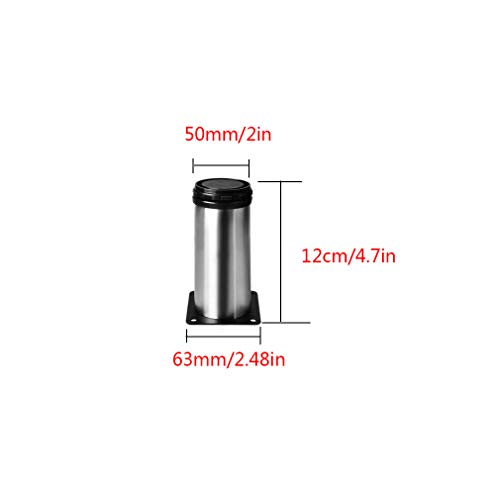 Patas de metal para muebles de salón, juego de 4 soportes de acero para sofá y mesa de centro 3