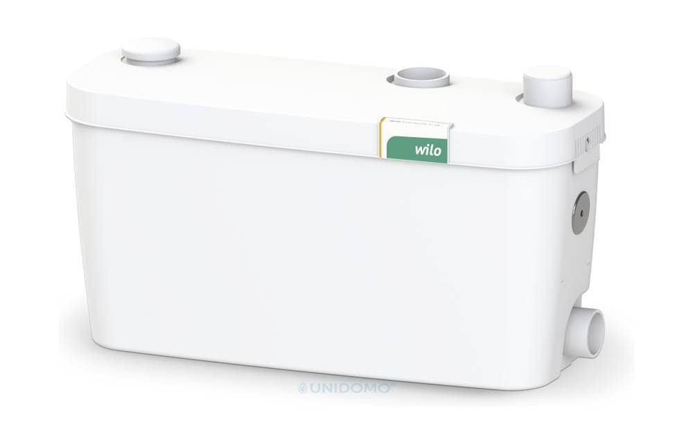 Wilo-HiDrainlift 3-35, kompakte Abwasser-Hebeanlage für Schmutzwasser ohne Fäkalien zur Entwässerung von Duschen, Waschmaschinen, Spülmaschine und Waschbecken, 3 Anschlüsse, 5500l/h, 0, 7 bar, 400W