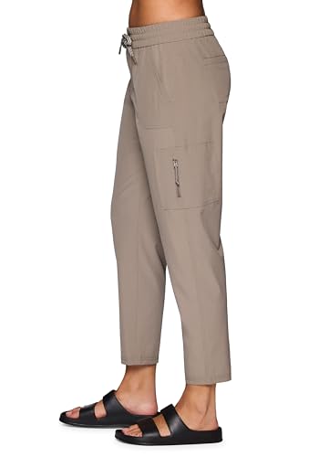 Avalanche Women's Ripstop Pant with UPF 50 Protection Everyday Hiking Ankle Pant with Pockets Quick Drying Pant for Hiking, Golf, Travel Driftwood S