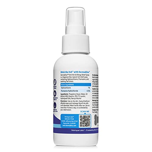 Vetnique Dermabliss Anti Itch & Allergy Relief Spray For Dogs & Glandex Anal Gland Support Soft Chew Treats With Pumpkin For Dogs (120Ct Peanut Butter) #TOP6