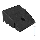 1 Stück Bordsteinrampen – 25x27x13cm Tragbare Türschwellenrampe mit 1 Erweiterungsbolzen, Kunststoff Auffahrrampe Schwellenrampe Rampe Rollstuhl für Treppe, Auffahrt, Gehweg, Motorrad, Roller, Auto