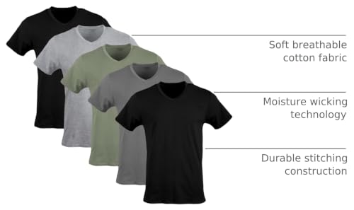 Image of Gildan Men's V-Neck T-Shirts, Multipack, Style G1103