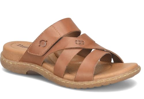 BORN Womens Shawna Strappy Slide Sandal Milk Chocolate/Medium / 9