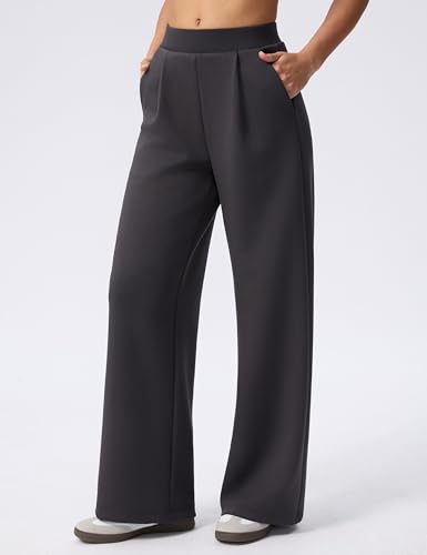 Wide Leg Pants for Women High Waist Relaxed Dress Pants with Pockets 30"2