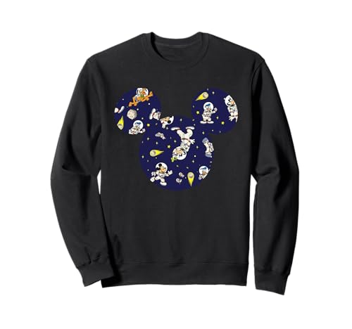 Sweatshirt Mickey Mouse espace pull col rond imprimé galaxie pour homme