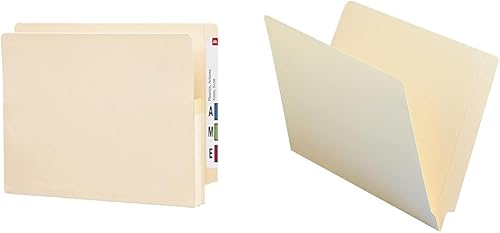 Smead Ficha de corte recto reforzada, expansión de 1-3/4 pulgadas, tamaño carta, manila, carpeta de archivos multiusos - 25 por caja