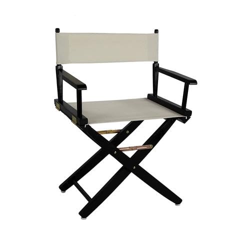 212 Main 206-02-032-12 18 in. Extra-Wide Premium Directors Chair Black Frame with Natural Color Cover
