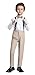 SaiLiiny Champagne Wedding Suit for Boys Formal 4-Piece Suspender Outfit for Kids Toddler Pants Sets for Boy Size 3