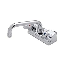 T&S Brass 5F-4WLX06 Equip 4" Wall Mount Faucet with 6" Swing Nozzle, 2.2GPM Aerator