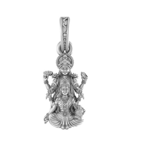 Colgante de plata de ley Vishnu Laxmi para atraer buena salud