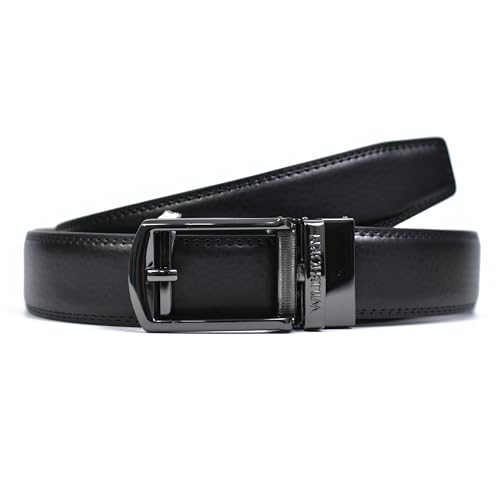 Image of WildHorn Men's Genuine Leather Belt for Men| Premium Auto-Lock Buckle | Adjustable up to 48 inch | Formal & Casual Wear | Micro-Adjust Fit | Stylish Gift Box Included