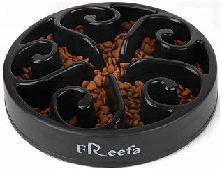 Freefa Dog Bowl Slow Feeder Dog Food Dish Dogs Feeding Puzzle 11.8" Large Anti-Gulping Slow Eating Dog Bowl for Fast Eaters