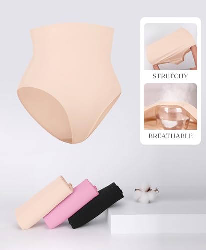 FeelinGirl Tummy Control Underwear for Women Mid-Waisted Stomach Shapewear for Women Seamless Body Shaper Panties4