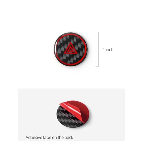Image of BETTERHUMZ Car Interior Carbon Fiber Sticker Compatible with Tesla Model 3 Highland 2024 2026 Model Y Juniper 2025 Roof Warning Button Trim Reading Light Cover Accessories (Black)