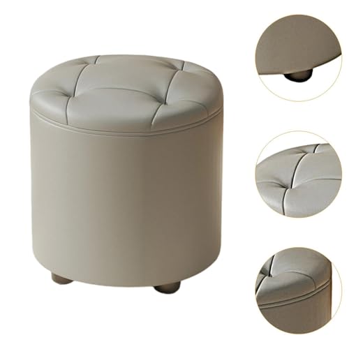 Tabouret Polyvalent avec Assise Large Confortable Gris pour la Maison - 5