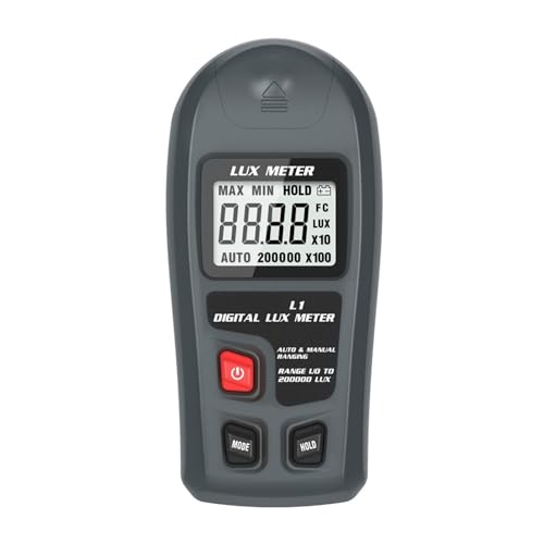 ルクスメーター デジタル照度計 0~200,000lux LCD ポケットライトメーター ルクス/FC 測定テスター センサー光度計