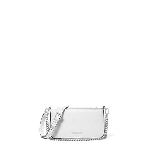 Michael Kors Small Convertible Crossbody Bag, Bryant-Borsa a Tracolla Convertibile Piccola Donna, Hardware Color Argento/Bianco Ottico, One Size