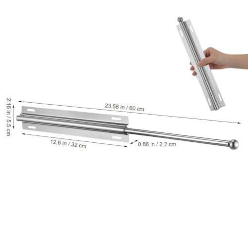 Tringle de placard rétractable Amosfun en acier inoxydable pour dressing durable