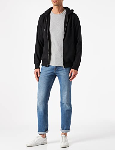 Jack & Jones Mens Hooded Sweatshirt Hoodie JJESOFT Basic Zip Sweater Pullover Jumper with Zipper, Couleurs:Noir, Taille Chandail:M - Image 3
