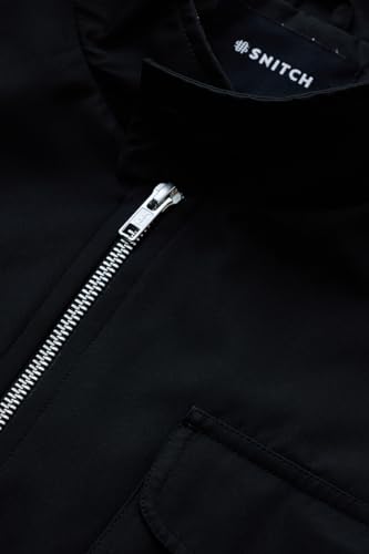 Image of SNITCH Men Casual Jacket | Regular Fit Textured Pattern With Lapel Collar & Full Sleeve | Polyester Blend Zip Closure For Everyday Street Style & Layering