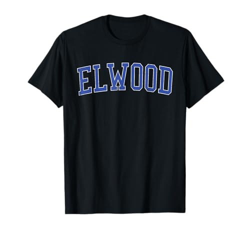 Vintage Elwood NY Distressed Blue Varsity Style T-Shirt