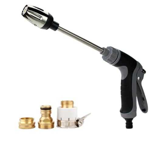 jethose pressure washer nozzle Original - New & Improved 2026 Model 360 Rotating Durable Stainless Steel Spray Nozzle (Grey-a One size)