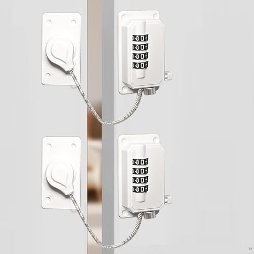 Kühlschrank Schloss mit Code Ohne Bohren, Selbstklebend Kindersicherung...