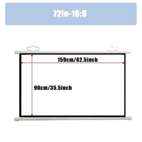 Pantalla para proyector manual 72 pulgadas 16:9 miniatura 7