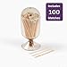 MILAVERA Premium Glass Match Cloche - Matches in a Jar with Striker. Great for Candles, Fireplace. Or Use Bottle for Bath Salts, Accessories. Includes Striker and Safety Matches (White)