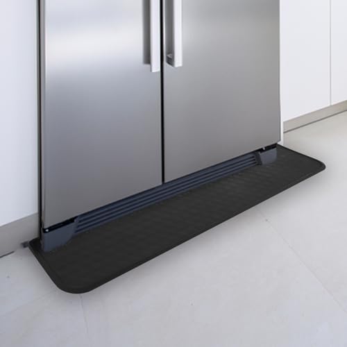 GMATCHUP Refrigerator Mat Washing Machine Spill Liner Drip Tray and Leak Catcher Mat Fridge Mat Prevent Water Leakage and Floor Damage from Elecrical Equipment Heavy Duty 37.5 x 8.5 Black