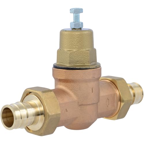 Cash Acme EB45 Pressure Regulating Valve, Double Union, 1 Inch Expansion, Metal Top, 60 PSI, PVA20M-DUEX-60