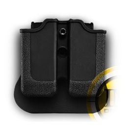 H&K USP .45 Double Paddle Gun Magazine Pouch Black Rotates 360 degrees durable polymer