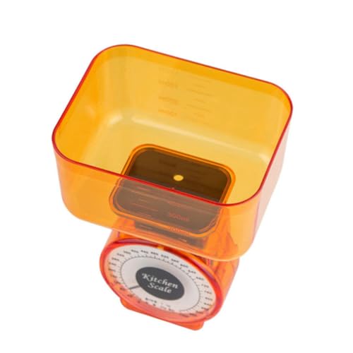 LOORGVEL Báscula de Cocina Mecánica Batería Plataforma de Plástico para Pesar Alimentos con Alta Precisión Bandeja Graduada Multifuncional para Repostería y Cocina Color Color Aleatorio