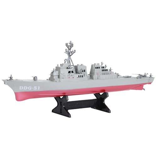 LRXIYODE Modelo de Barco de Guerra Juguete Estático Plástico Resistente Tamaño Único Decorativo para Obsequio Cumpleaños Maqueta Naval para Mesa y Estantería Juguete Marina Educativa
