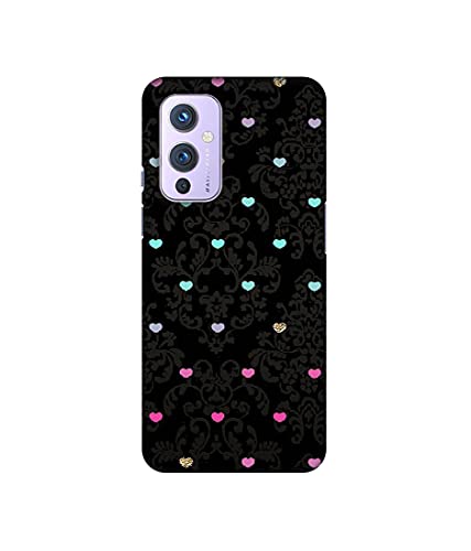 Image of Amazon Brand - Solimo Designer Heart Texture 3D Printed Hard Back Case Mobile Cover for OnePlus 9