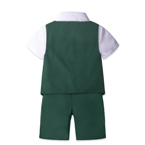 Image of Nwada Boys Suit Toddler Dress Clothes Shirt with Bow Tie, Dress Pants Sets Kids Gentleman Outfit suits