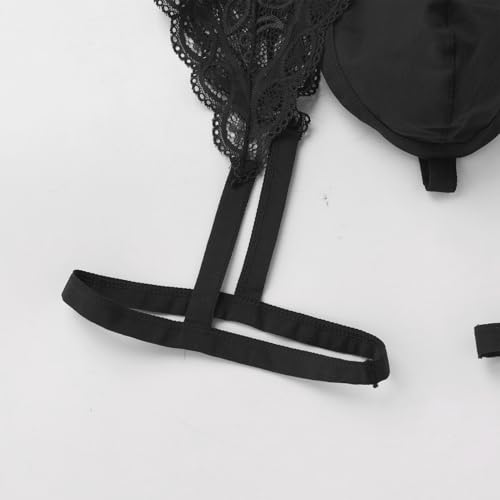 ABAFIP Men's Lace Garter Panties Underwear Low Waist Jockstrap Crossdressing Lingerie Underpants4