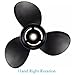 MARKGOO 0763486 Propeller for OMC Johnson Evinrude Outboard 20 25 30 35 HP Boat Motor Engine Parts 3 Blade Aluminum Prop 10X15 Pitch RH 14 Spline Tooth with Hardware Nut Kit 763486