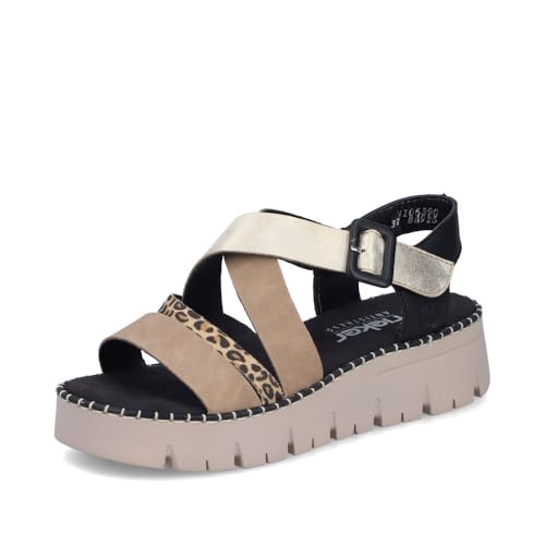 Sandales à plateforme Rieker V1063 pour femme, parfaites pour vos promenades d'été en ville