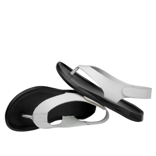 Men Sandals Leather Leisure Beach Men Casual Shoes Flip Flops Cool Men's Slippers(41 Code)