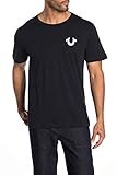 herrnhuter religion Gesticktes Hufeisen-Logo True Religion Herren Logo Crewneck T-Shirt, Black, X-Large