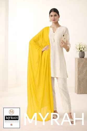 Image of MYRAH Chiffon Solid Casual Daily Use Dupatta For Women's & Girls Length - 2.50 Meter