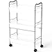 Deco Brothers 3 Tier Metal Rolling Storage Utility Cart with Wheels, Silver